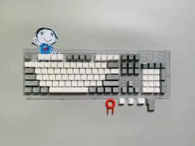 104pcs/Set Mechanical Keyboard Keycaps Backlit Two-Color Replacement ABS Key Cap - Image 1 of 4