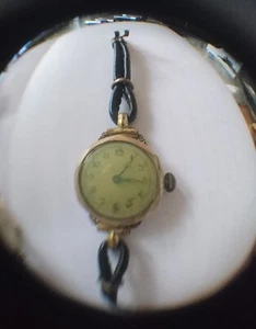 Damen Armbanduhr Von 1930 Schwarz-Gold - Bild 1 von 2