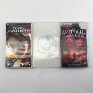 Sony PSP Lot - Tomb Raider Legend, MLB 06 The Show & Amityville Horror (UMD) - Picture 1 of 2