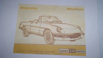 Alfa Romeo Spider Owner's Manual - 1984 - PDF Version
