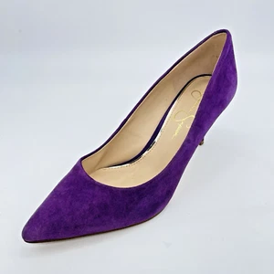 Jessica Simpson Carpena 3 in Heels Suede Women's 8.5 M Purple Corpcore Girlboss - Picture 1 of 19