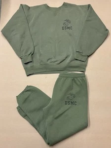 Vintage Marine Corps USMC Jogginganzug (Hose & Hemd) Herren XL grün hergestellt in den USA - Bild 1 von 6