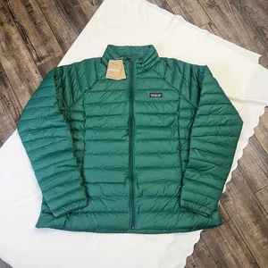 New $279 Patagonia Womens 2XL Down Sweater Full Zip Puffer Jacket Conifer GREEN - Picture 1 of 13
