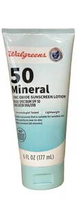 Walgreens 50 Mineral Zinkoxid Sonnenschutzlotion LSF 50 - Ablaufdatum 12/26 - Bild 1 von 2