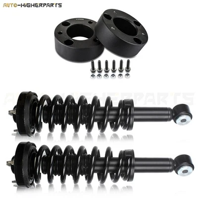 For 2009 - 2013 Ford F-150 2WD 2X 3" Front Leveling Lift Kit & 2X Front Struts - Imagem 1 de 4