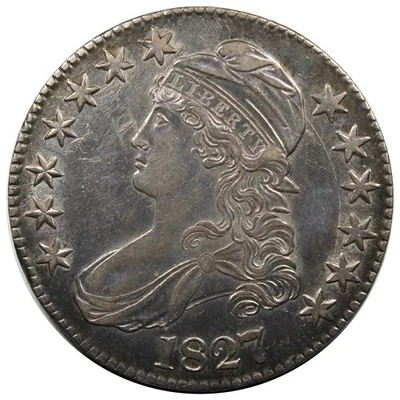 1827 Capped Bust Half XF+ EXTRA FINE Details Cleaned/Damage A2817 - Image 1 of 2
