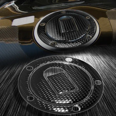 Almohadilla de calcomanía de cubierta de tapa de combustible para tanque de gasolina 04-05 Ninja ZX10R/ZX6R/ZX9R perforada negra Foto 1 de 4