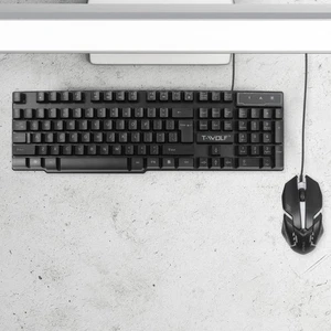 Keyboard Mouse Set White Wireless Computer Accessories Ergonomic Design - Zdjęcie 1 z 12
