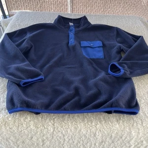 Old Navy Boys Youth Sweater Pullover Size Large 14-16 Blue Long Sleeve Snaps - Picture 1 of 11