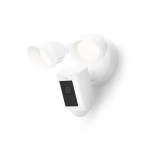 Floodlight Cam Plus Wired Outdoor Smart Security Camera with 2 LED Lights,White - Picture 1 of 12