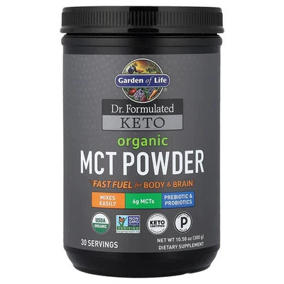 Dr. Formulated Keto, Organic MCT Powder, 10.58 oz (300 g) - Image 1 of 2