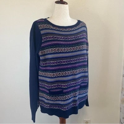 Chaps pullover Embroidered sweater with little front pockets. XL Nordic Vibes - Image 1 of 4