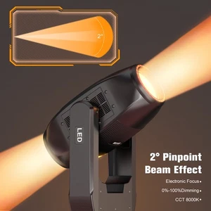 400W  LED Moving Head Beam Light Dual Head Dual Gobo Prisms DMX512 Gobo Color - Picture 1 of 29