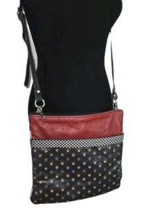 Silver Plum Crossbody Bag 10in Geometric Multi Design/Color Artsy Boho USA • EUC - Picture 1 of 23