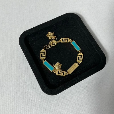 范思哲金色logo手链带盒 — 第 1/3 张图片