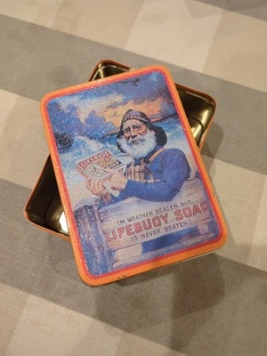 Lifebuoy Soap Metal Tin Box Fisherman-core Bristol Ware Container Retro - Image 1 of 4