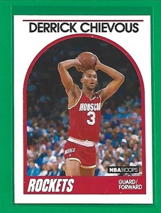 1989-90 NBA Hoops Basketball Derrick Chievous RC #16 Houston Rockets  - Picture 1 of 2