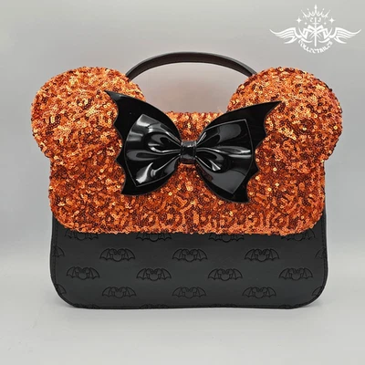 Bolso Bandolera Loungefly Disney Minnie Mouse Exclusivo Halloween Lentejuelas Nuevo Foto 1 de 4