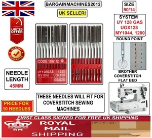 BROTHER COVERSTITCH UY128GAS,149x3,UOX128,TVX3 S=90/036 INDST SEWNG MACHN NEEDLE - Picture 1 of 3