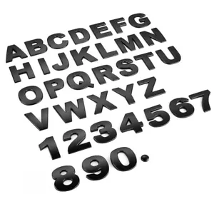 Distintivo argento alfabeto metallo 3D cromato lettere argento numeri logo adesivi auto - Foto 1 di 12
