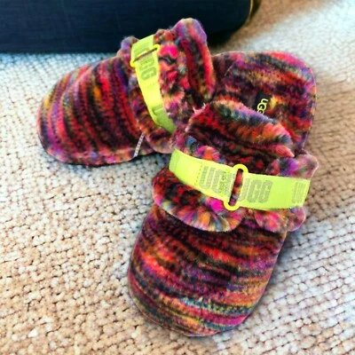 UGG Fluff It Faux Shearling Mens Size 10 Pixilated Slipper Slide Shoe Multicolor - Image 1 of 4