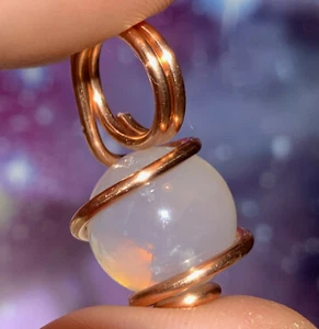 GORGEOUS RARE STARLIGHT BLUE ROSE QUARTZ CRYSTAL PENDANT BRQ MADAGASCAR *2 - Picture 1 of 4