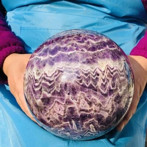 6730g Natural Beautiful Dream Amethyst Quartz Crystal Sphere Ball Healing 316 - Picture 1 of 20