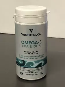 Vegetology Omega 3 EPA & DHA + Vitamin D3, 60 Capsules. BRAND NEW. EXP:08/2026. - Picture 1 of 4