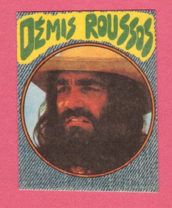 Demis Roussos Vintage 1970s Pop Rock Music Cloth Sticker from Belgium