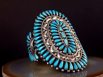 Armreif Silber Indianer Türkis Navajo  F Begay USA  imposant & auffällig silver - Bild 1 von 4