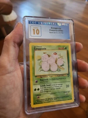 (POP 4) CGC 10 PRISTINE Pokémon TCG Exeggcute Base Set 2 74/130 Wotc 2000 - Image 1 of 4