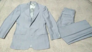 Traje chaqueta y pantalón Christian Dior Monsieur gris a rayas a medida - Imagen 1 de 11
