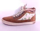 Inkkas Prickly Cactus Brown suede ankle Boots Shoes High Top Unisex Size 7 Wms