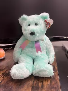 TY Beanie Buddy - SHERBET the Bear (Aqua Version) (13.5 inch) -MWMTs Stuffed Toy - Picture 1 of 1
