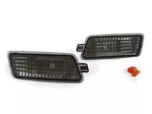 Euro Smoke Front Bumper Side Marker Lights Pair For 2005-2011 Audi A6 S6 C6 - Picture 1 of 1