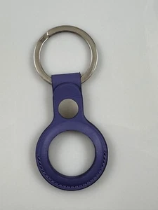 New Original Genuine Authentic OEM Apple AirTag Leather Key Ring Wisteria Purple - Picture 1 of 8