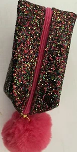 Avon Sparkle Pink Mini Cosmetics Bag with pom pom lovely Gift. - Picture 1 of 1