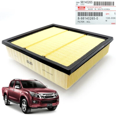Filtro de flujo de aire genuino del motor amarillo para camioneta Isuzu Dmax D-Max 2012 2018 Foto 1 de 4