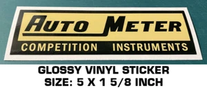 AUTO METER COMPETITION INSTRUMENTS VINYL DECAL STICKER-VINTAGE DRAG RACING-NHRA - Picture 1 of 2