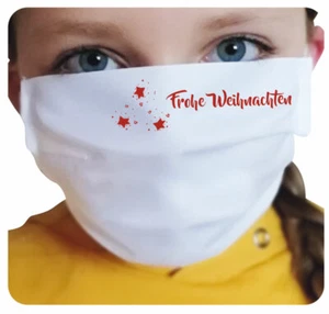 Mund-Nasen-Maske - Sterne / Frohe Weihnachten - Schutz gegen Infektionen - Picture 1 of 1