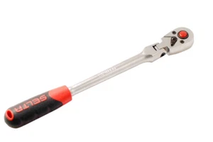 Selta Taiwan 1/2" Dr 72T 285mmL Flex Flexible Reverse Head Socket Ratchet Handle - Picture 1 of 5