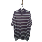 Adidas Golf Striped Gray Short Sleeve Polo Shirt Men Size: XL