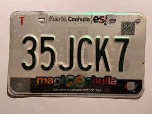 Vintage Mexican Motorcycle Bike Obsolete license plate COAHUILA Mexico - Picture 1 of 4