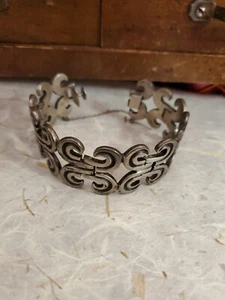 Pulsera Art Deco Vintage Taxco México Plata Esterlina AG - Imagen 1 de 6