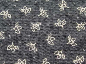 America Fabric small leaf Black Fabric By Moda Fabric 43" X 36” No:486 - Picture 1 of 8