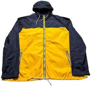 Polo Ralph Lauren Navy Blue Yellow  Men’s 3XLT Hooded Windbreaker Jacket Rain - Picture 1 of 8