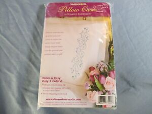 Dimensions-Dimensions Stamped Embroidery Pillowcase 20"X30"-Filigree Scroll