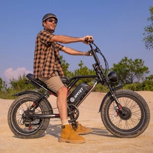 Electric Bike 2000W 48V/25Ah Dual Motor 20" Fat Tire 35MPH Mountain Ebike Adult - Picture 1 of 17