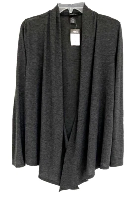 Suéter Cárdigan Cascada rue21 Frente Abierto Juniors Talla L Gris Manga Larga WQ10 Foto 1 de 4