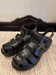 Sandalia de cuero Fly London Emme para mujer talla 39 EE. UU. 8-8,5 plataforma gótica babydoll - Imagen 1 de 8